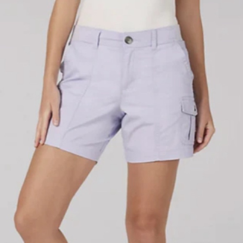 Plus size purple women’s cargo shorts